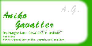 aniko gavaller business card